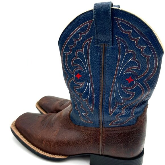 Ariat Ariat Kid's Boot - 10001863 Boys Youth Size 3 Cowboy boot leather Blue Bro - Picture 12 of 12